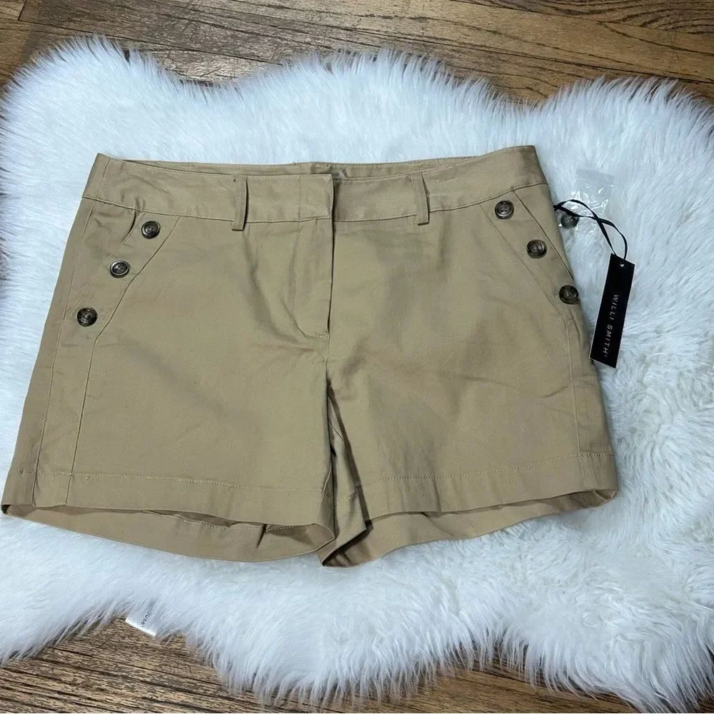 Willi Smith Tan Cargo Shorts with Tailored Look